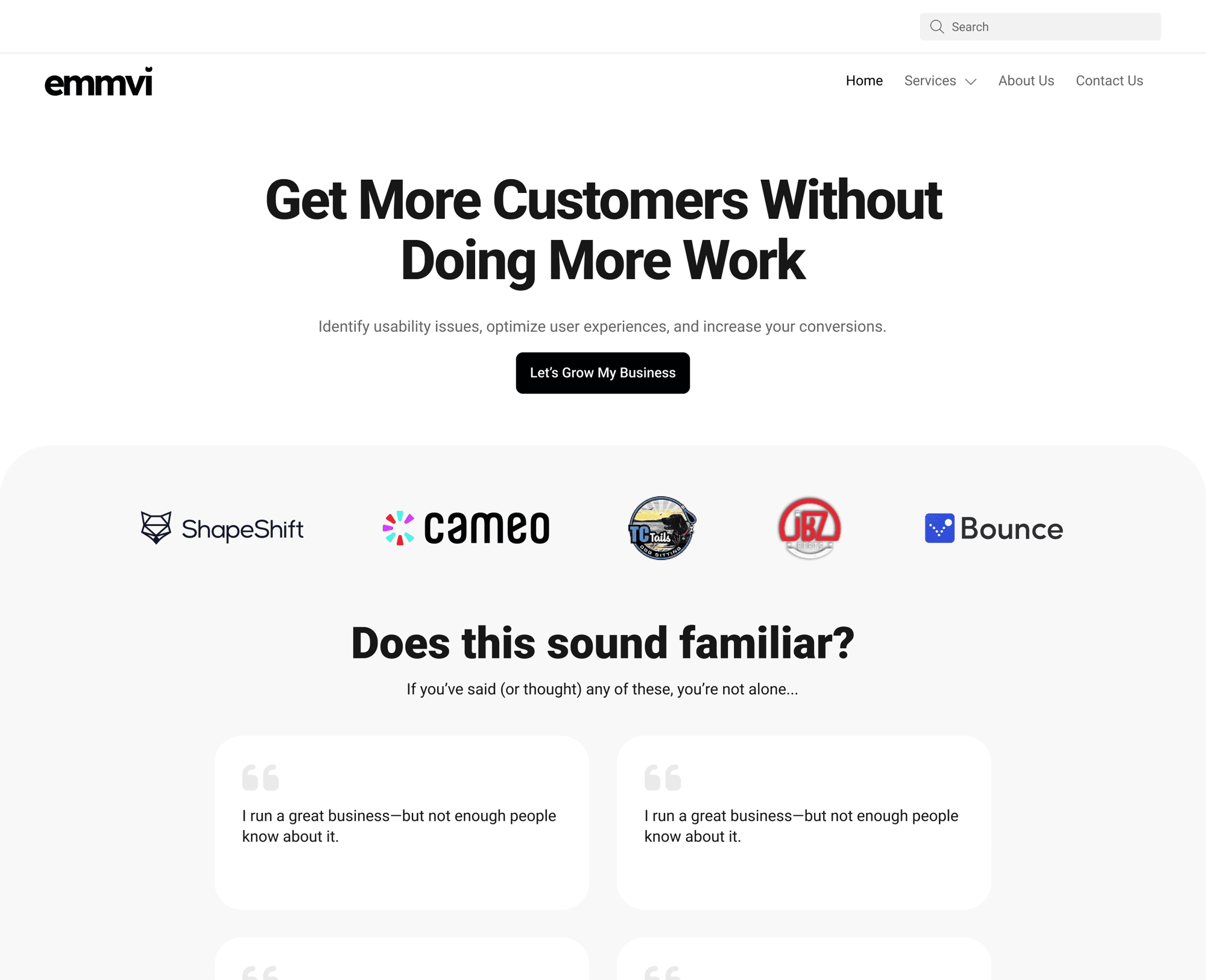 Emmvi homepage