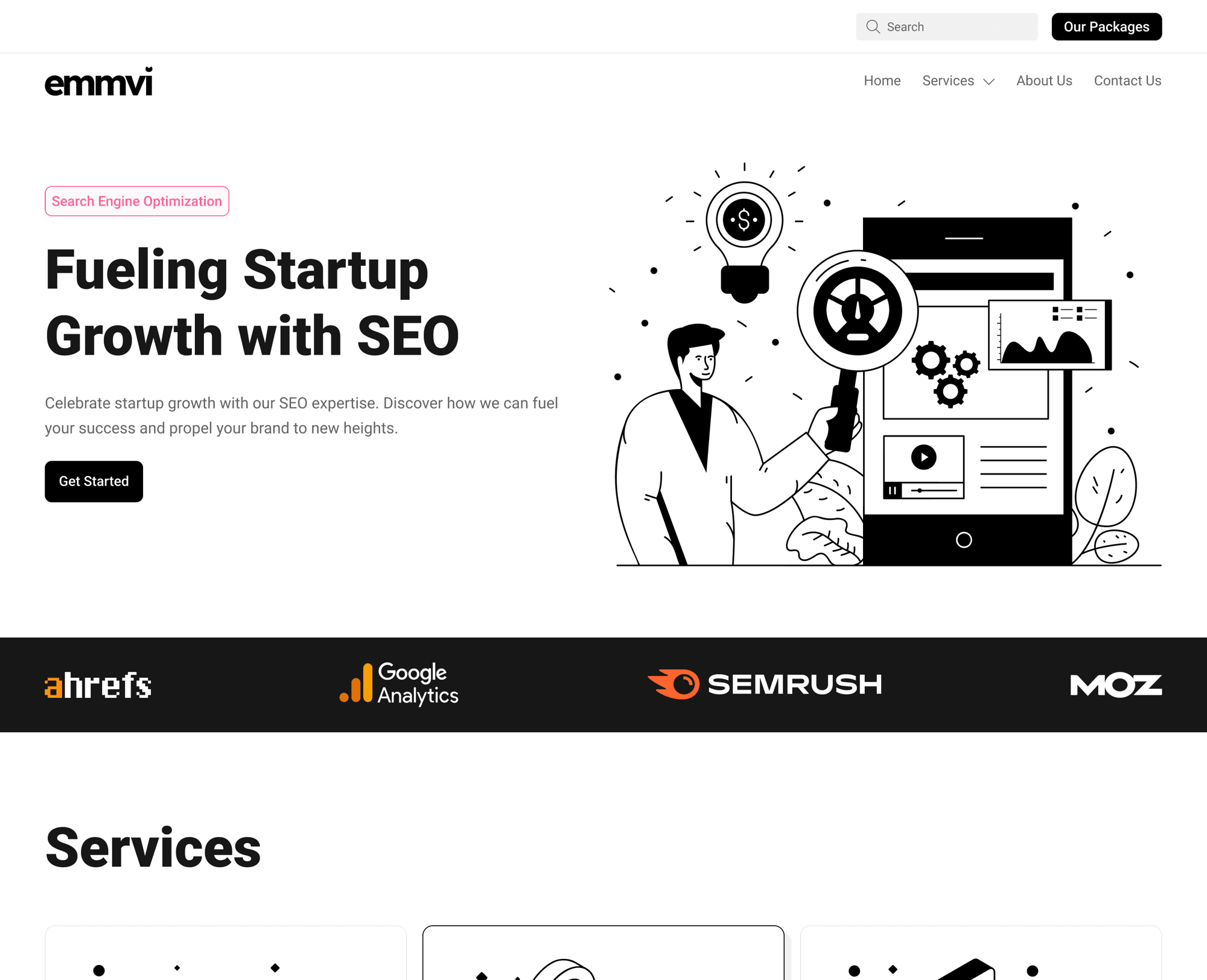 Emmvi SEO service page
