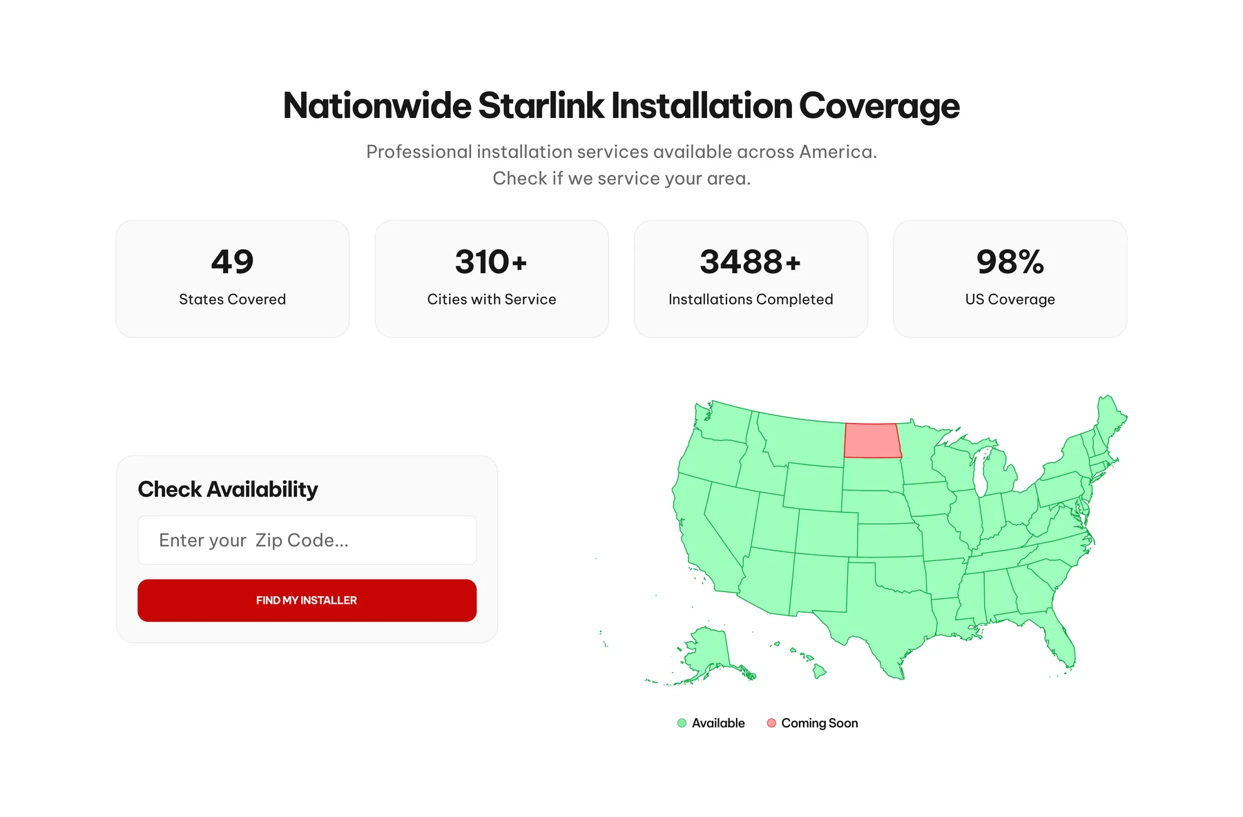 Nationwide coverage