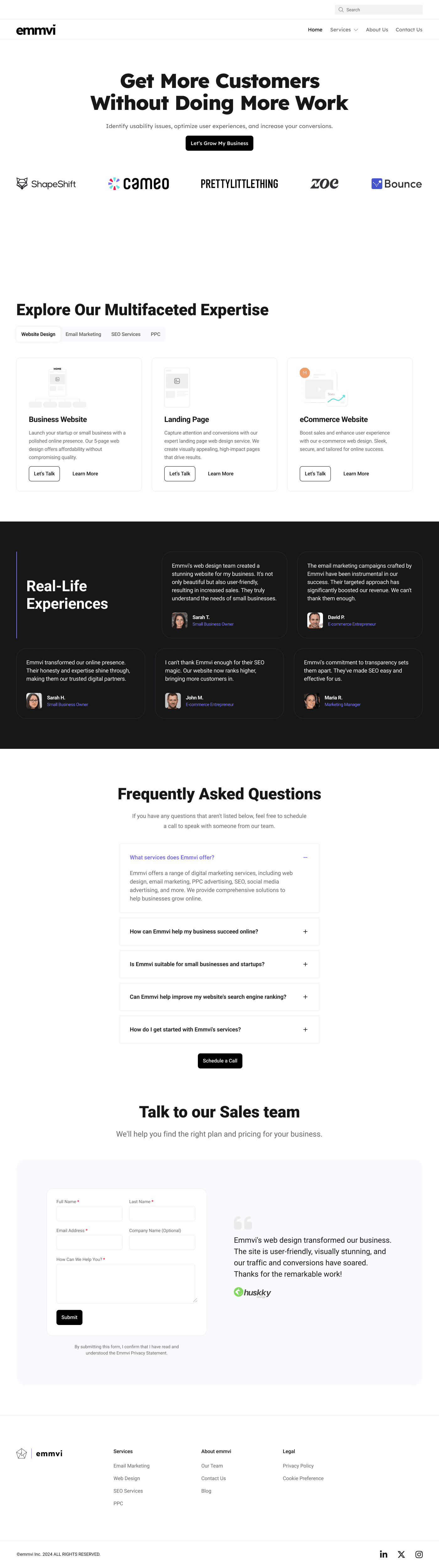 Emmvi homepage